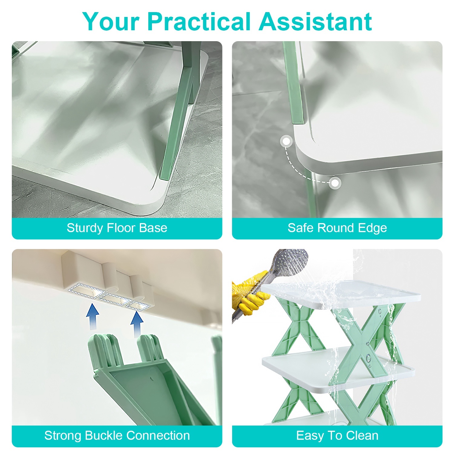 1Pc 9Tier Narrow Entryway Shoe Rack Plastic Vertical Shoe Organizer Space Saving Free Standing Shoes Storage Shelf Closet Hallway - Image 7