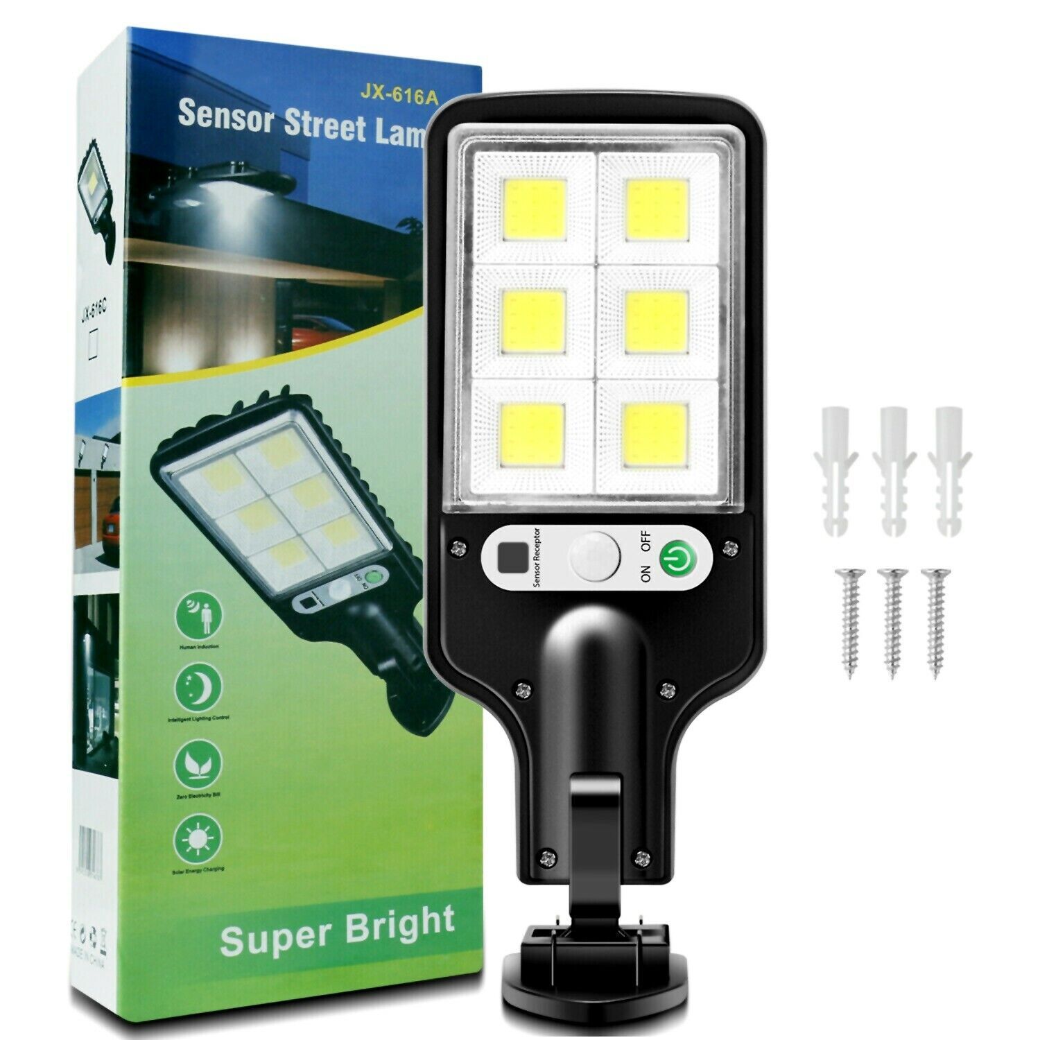 LED Solar Motion Sensor Light Bright Garden Outdoor Street Wall Lamp Solar Wall Lamp Lights Outdoor Road Lamp For Garden, Yard, Garage, Path - Image 5