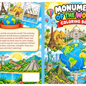 Monuments of the World Coloring Book